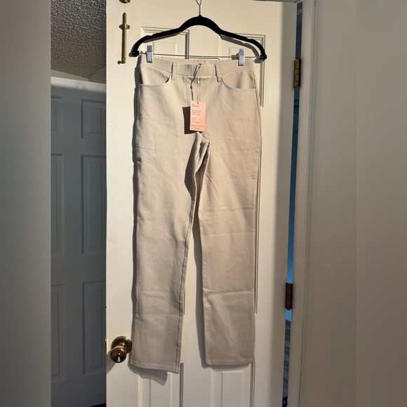 NEW Quince Ultra Stretch Ponte Slacks Pants 4 Pocket Ecru Tan Small NWT - Picture 5 of 9